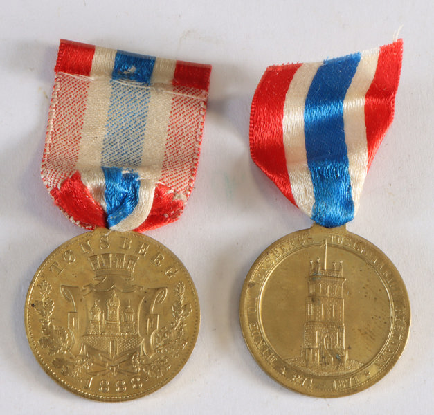 2 medaljer, Tønsberg 1888.