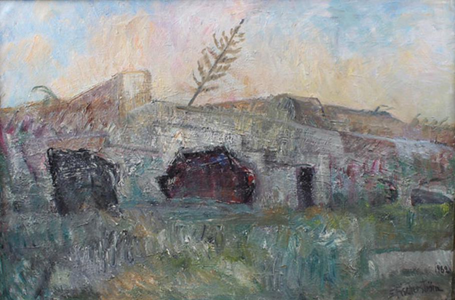 Edit Fischerström, landskap. Maleri