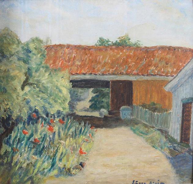 Eugen Strøm, landskap. Maleri