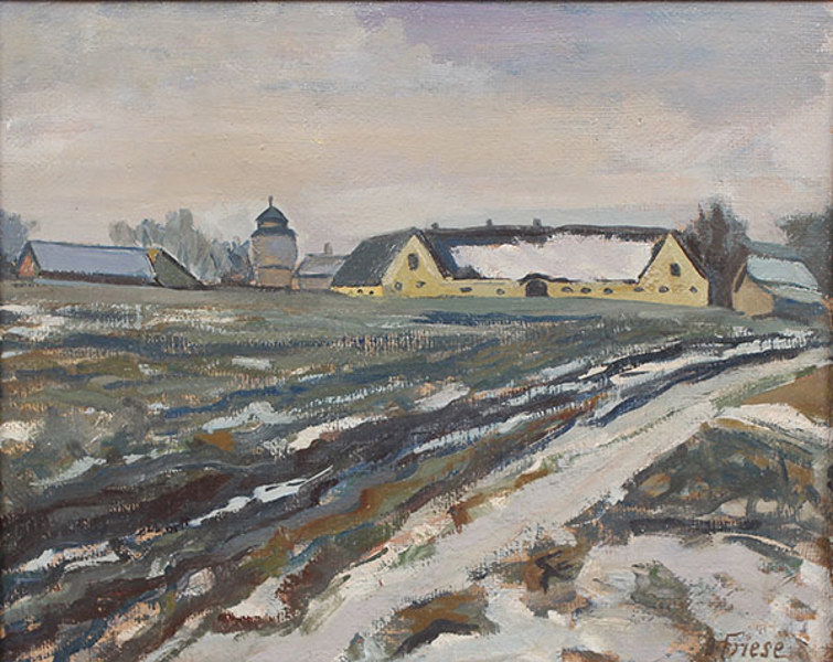 Friese, landskap. Maleri.
