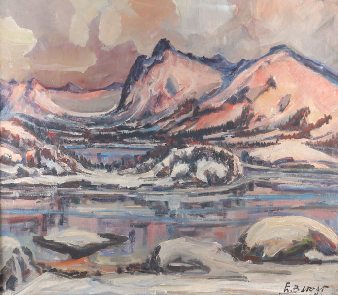 Einar Berger, landskap. Maleri.