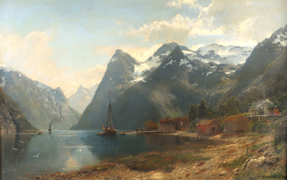 Anders Askevold, fjord. Maleri.