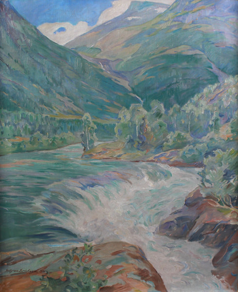 Sjøgren Erichsen, landskap. Maleri