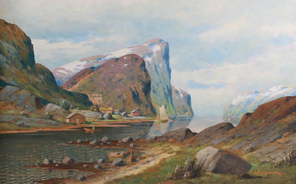 Ernst Aschenbach, landskap. Maleri