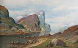 Ernst Aschenbach, landskap. Maleri