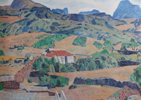 Hroar Scheibler, landskap. Maleri.