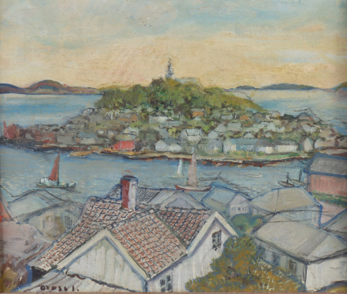 Birger Moss Johnsen, Brevik. Maleri.