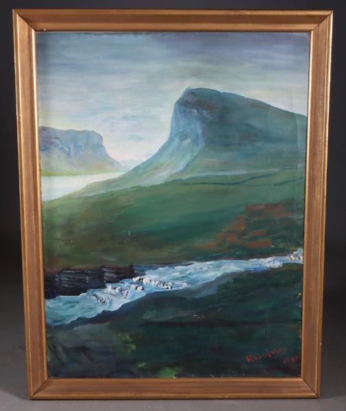 R. Våreng, landskap. Maleri.
