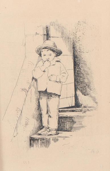 Carl Bloch, gutt. Radering