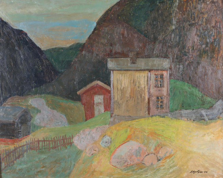 Sverre Hjertsen, gård. Maleri.