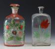 2 karafler i glass, en dat. 1888