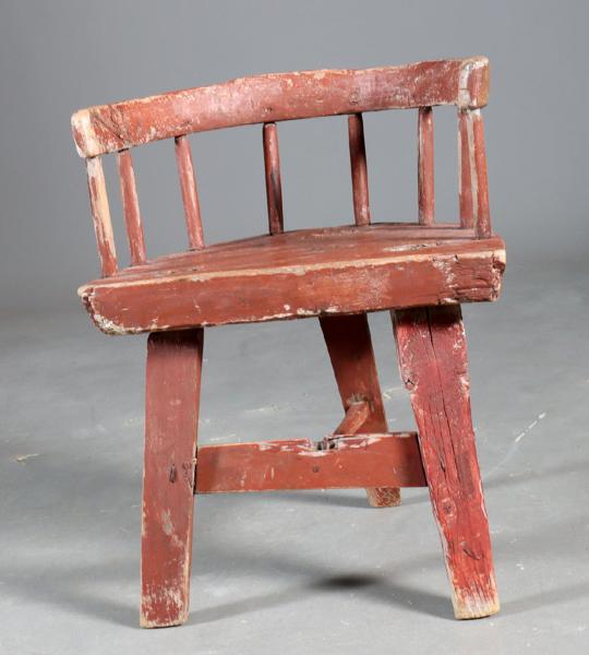 Rødmalt karmstol, 1800 t.