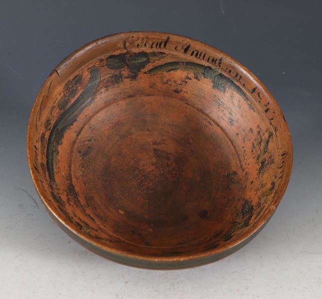 Rosemalt ølbolle, 1852.