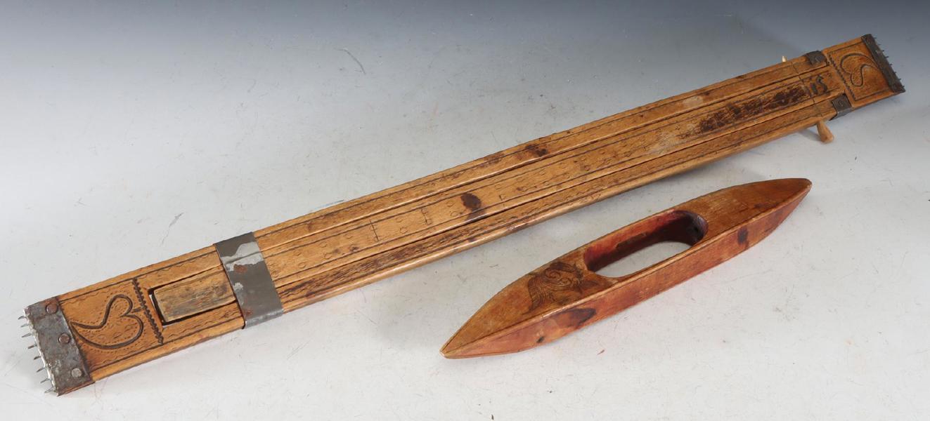 Vevspenner og skyttel, 1800 t.