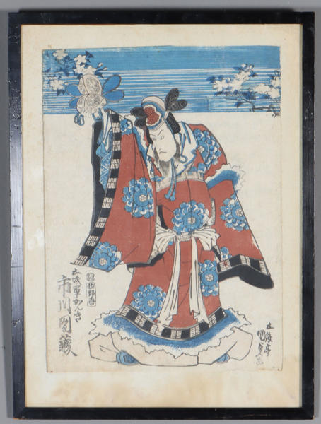 Japansk tresnitt med skuespiller