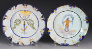 2 tall. i fajanse, Frankrike 1700 t.