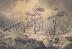 Frithjof Smith-Hald, skog. Tegning.