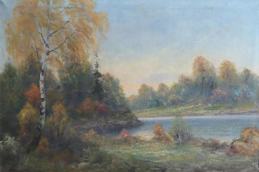 Claus Dahl, landskap. Maleri.