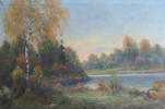 Claus Dahl, landskap. Maleri.