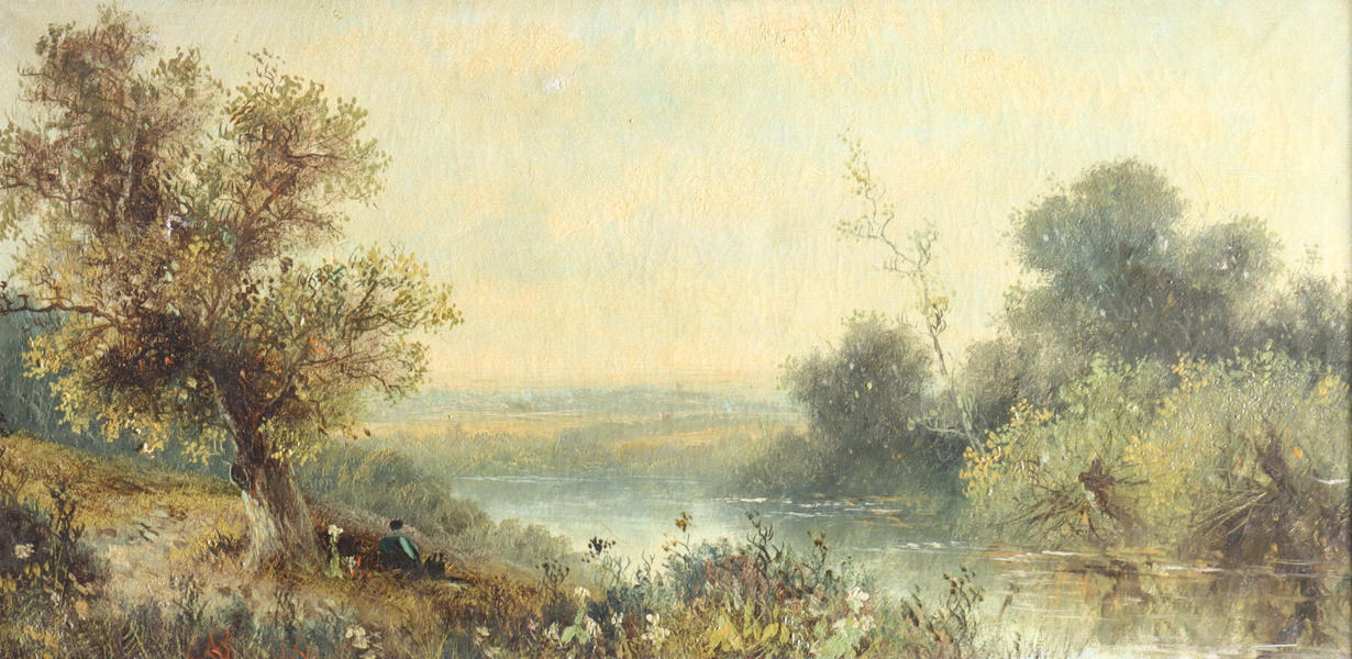 Usignert, landskap. Maleri