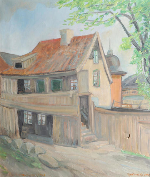 Kristian Kalmer, hus. Maleri.