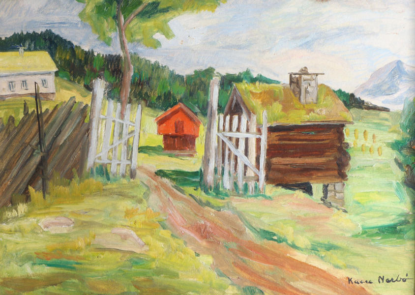 Kaare Nærbø, gård. Maleri.