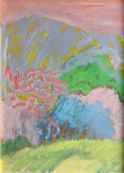 E. Madsen, landskap. Maleri.