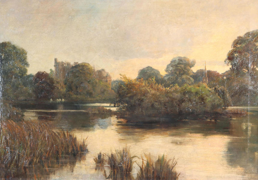 H. Robinson, landskap. Maleri.