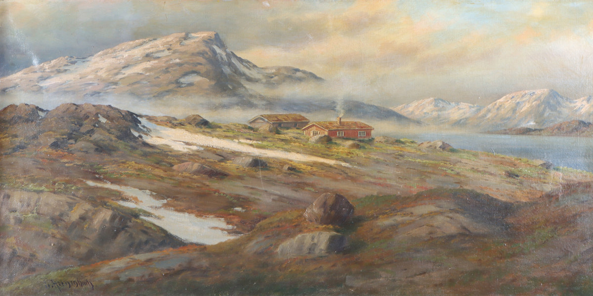 Ernst Aschenbach, landskap. Maleri.