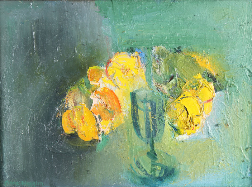 Anne Weiglin, blomster. Maleri.