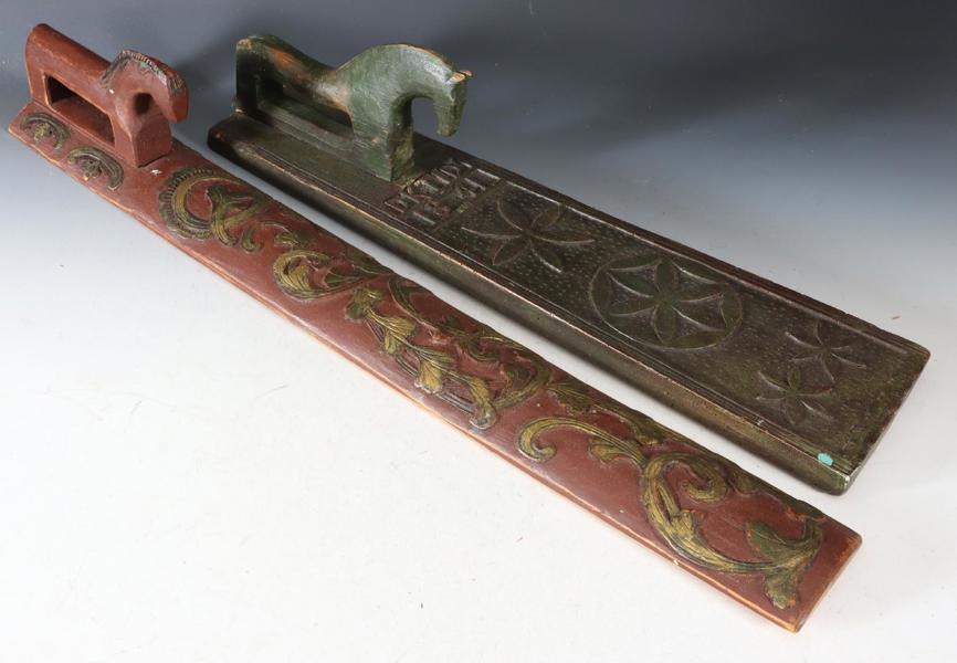 2 malte mangletrær, 1800 t.