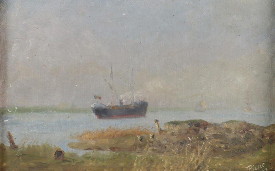 Johannes B. Piene, marine. Maleri.