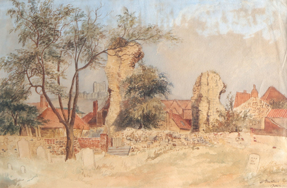 Usignert, Dover. Akvarell.