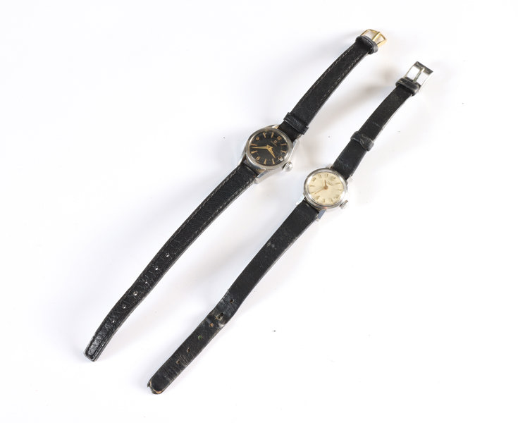 2 damearmbåndsur, Omega og Longines