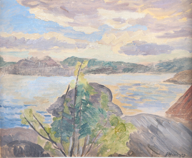Jean Heiberg, landskap. Maleri.
