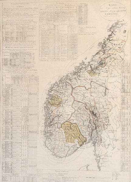 Kart, Valk og Schenk. Sør-Norge.