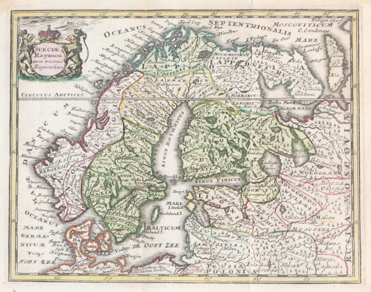 Kart, Sueciæ Regnum. 1724.