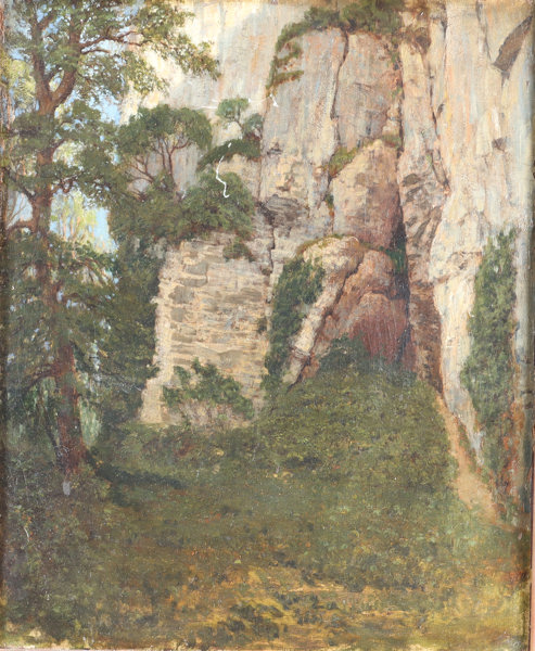 Usignert, fjell. Maleri.