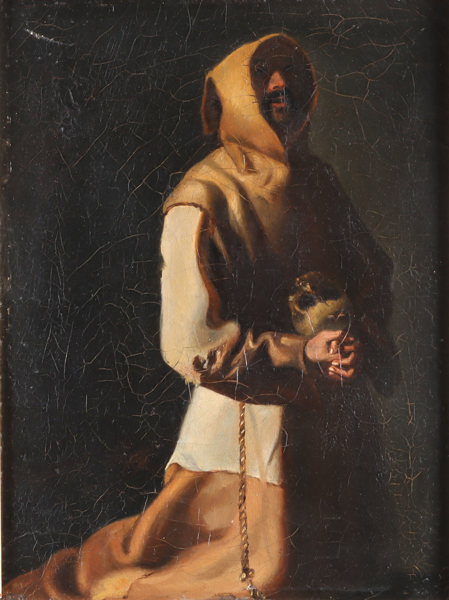 Monogramert, St. Francis. Maleri.