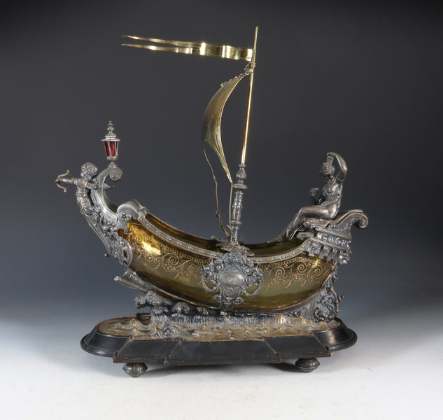 Båt i glass og metall, 1800 t.