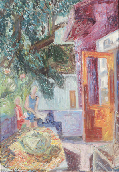 Erling Clausen, verandaen. Maleri.