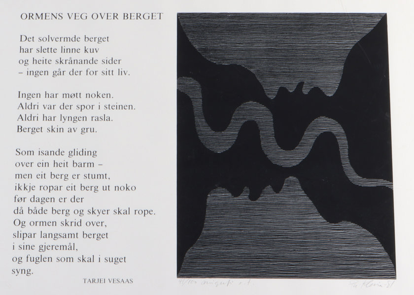 Per Kleiva, Vesaas. Serigrafi.