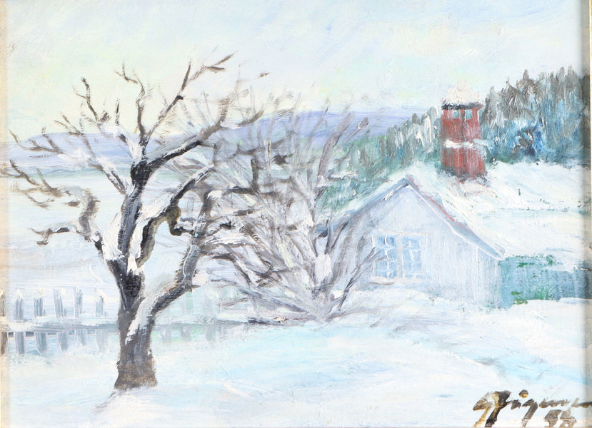 Gunnar Jørgensen, Hyggen. Maleri.