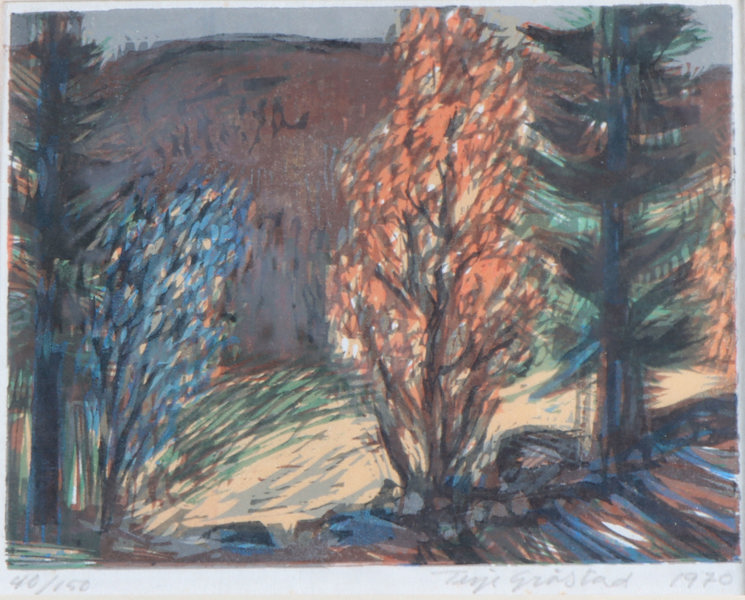 Terje Grøstad, skog. Tresnitt