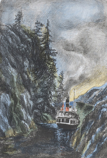 Reidar Fritzvold, Victoria. Litografi.
