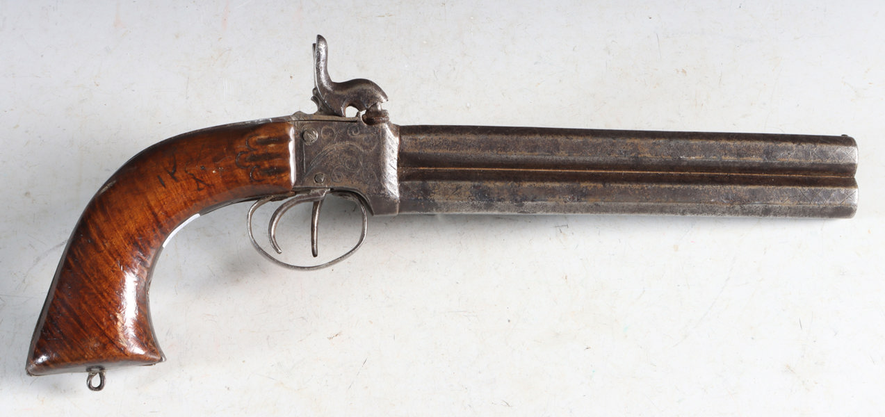 Dobbeltløpet pistol, 1800 t.