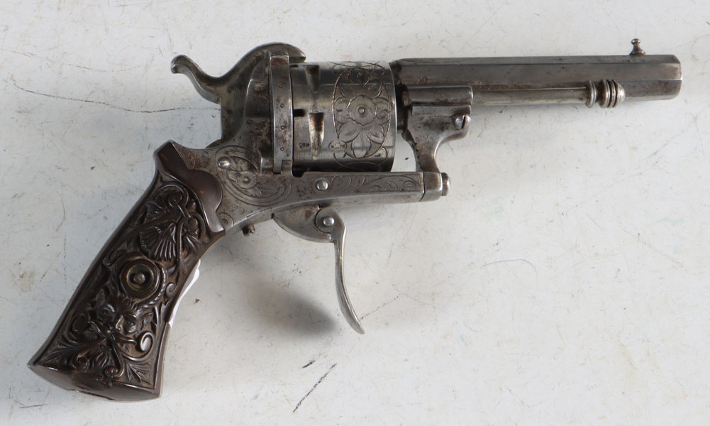 Liten pinfire revolver, 1800 t.