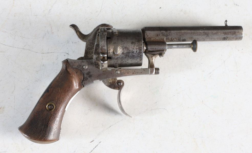 Liten revolver, pinfire 1800 t.