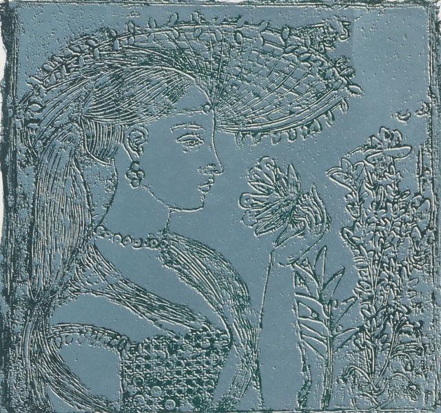 Ørnulf Bast, kvinne. Serigrafi.