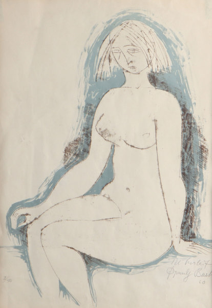 Ørnulf Bast, kvinne. Serigrafi.